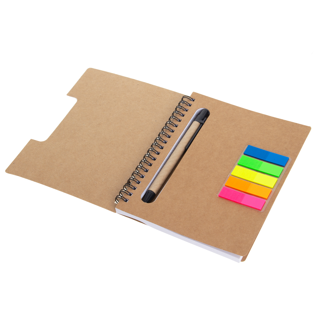 Brown Notebook With Pen & Sticky Note NB511510BRN