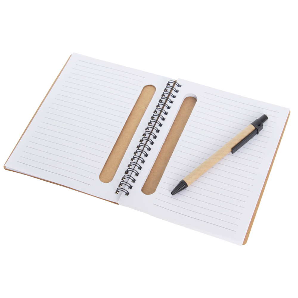 Brown Notebook With Pen & Sticky Note NB511510BRN