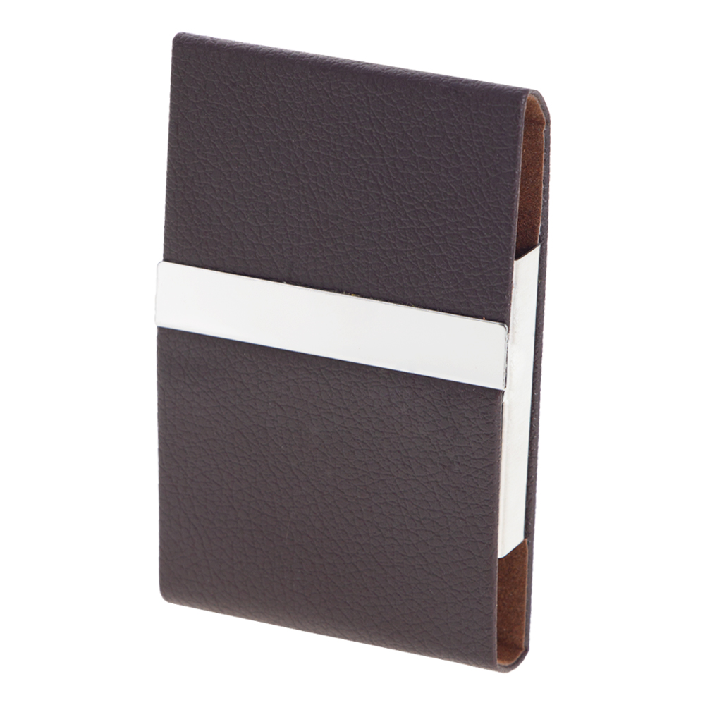 Brown PU Name Card Holder NCH01518BRNII