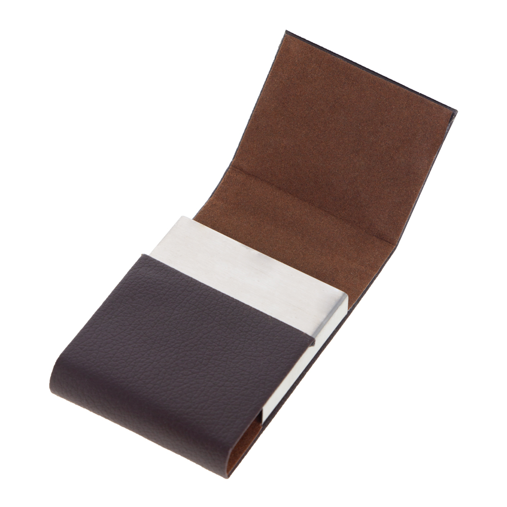 Brown PU Name Card Holder NCH01518BRNII