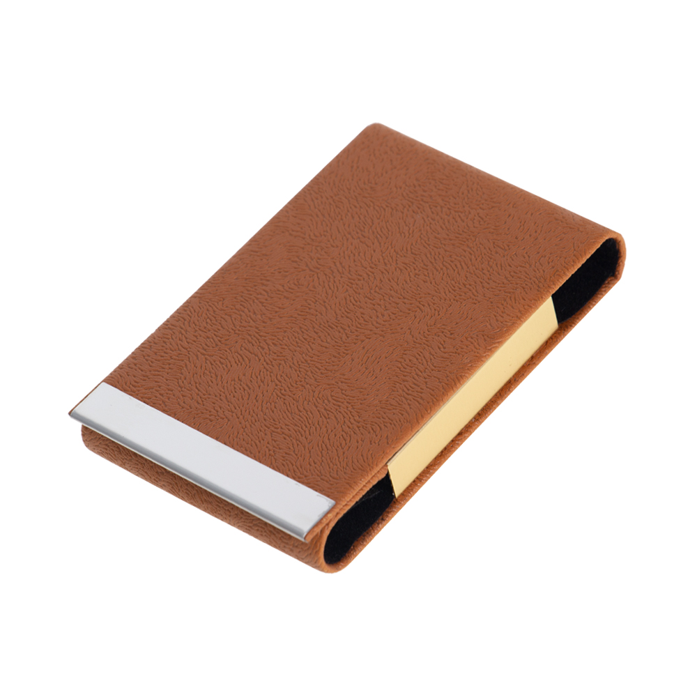 Brown PU Name Card Holder NCH01518BRNIII