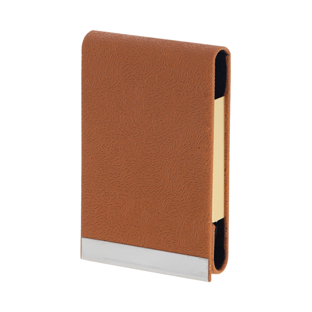 Brown PU Name Card Holder NCH01518BRNIII