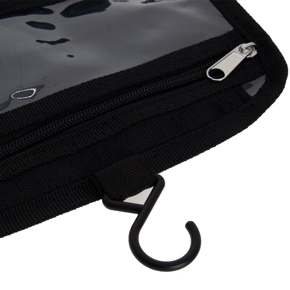 Dark Blue Polyester Toiletries Bag With 3 Compartments BTL261118D.BL