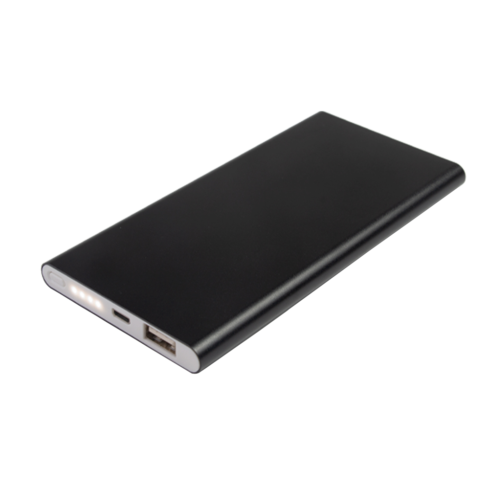 Econpower Black 8000mAh 9mm Ultra Slim Fast Charging Powerbank F21115BK