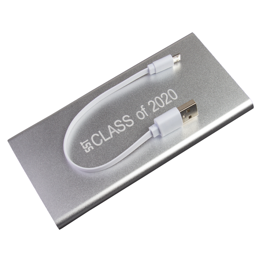 Econpower Silver 8000mAh 9mm Ultra Slim Fast Charging Powerbank F21115SV