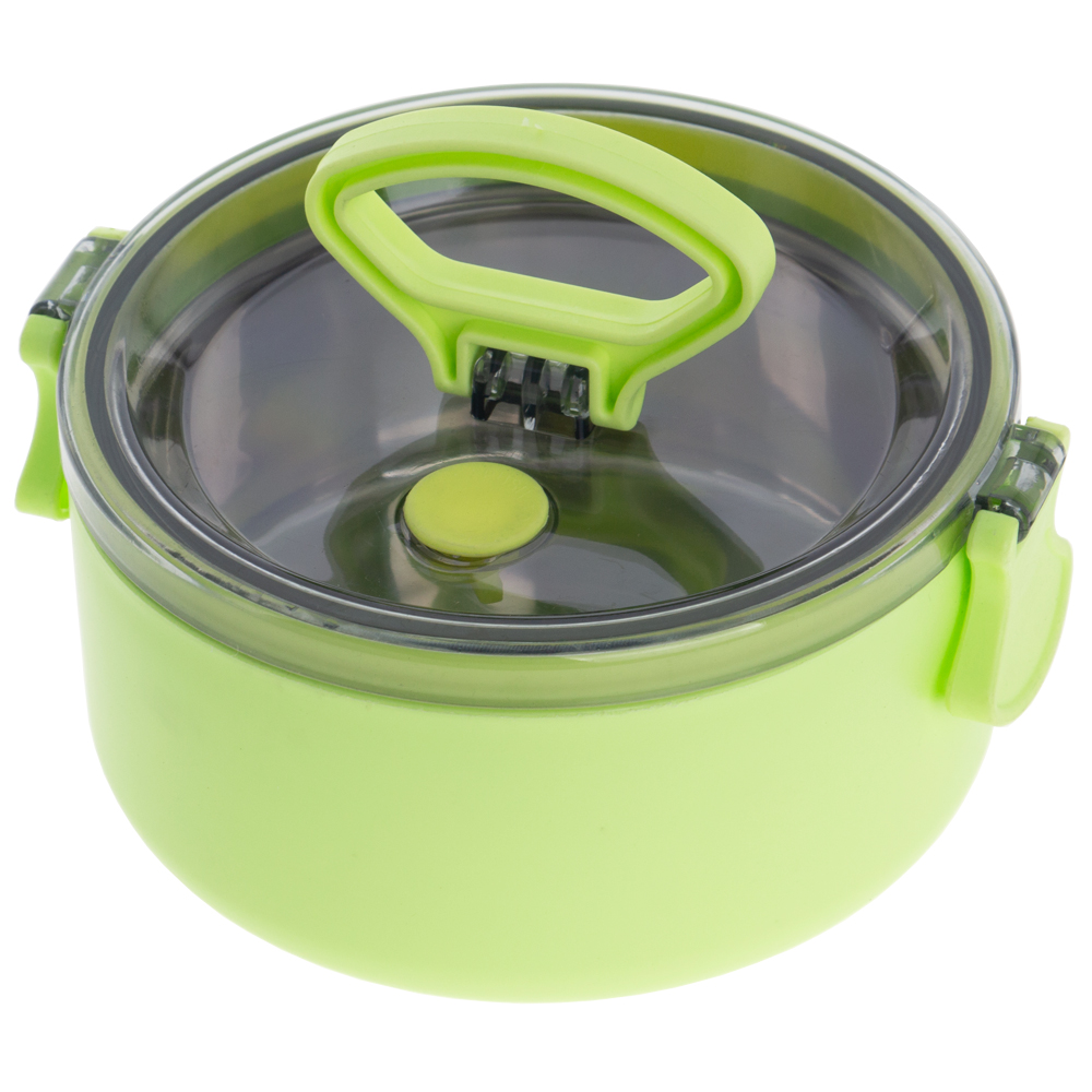 Green 1 Tier Lunch Box With Handle & Steam Vent LB201216GRN
