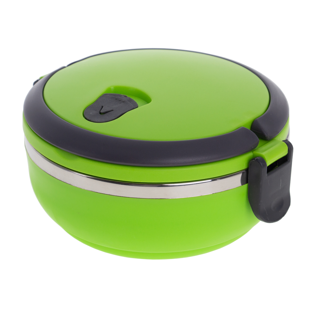 Green 1 Tier Lunch Box With Steam Vents LB201012GRN