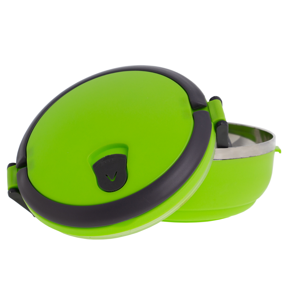Green 1 Tier Lunch Box With Steam Vents LB201012GRN