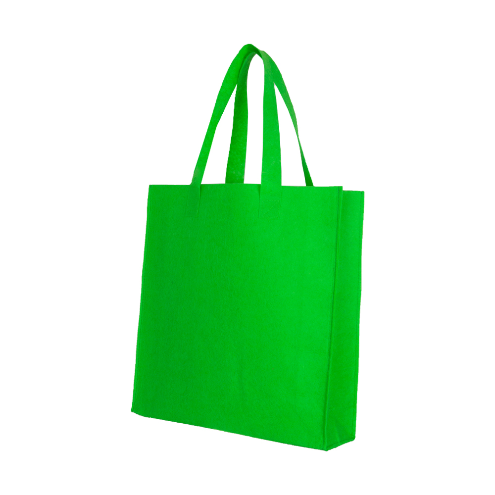 Green Felt Shopping Bag BS311218GRN