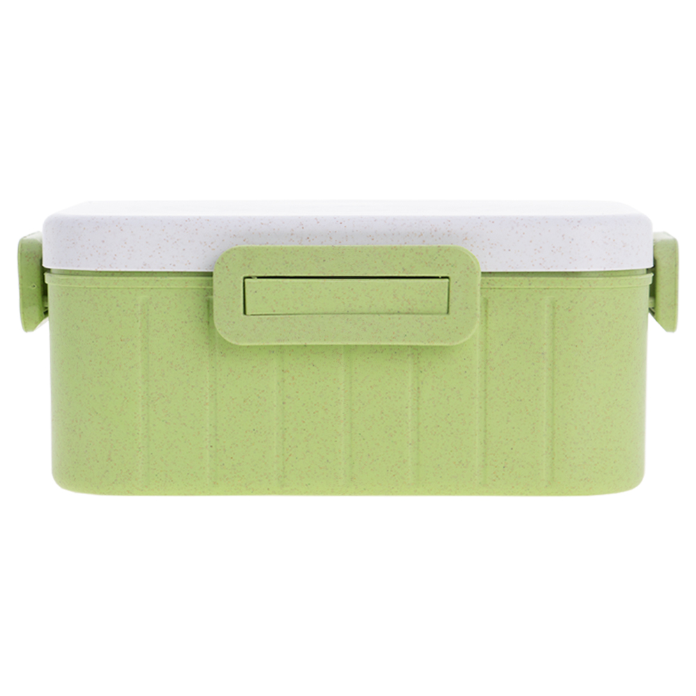 Green Lunch Box With Fork & Spoon LB311814GRN