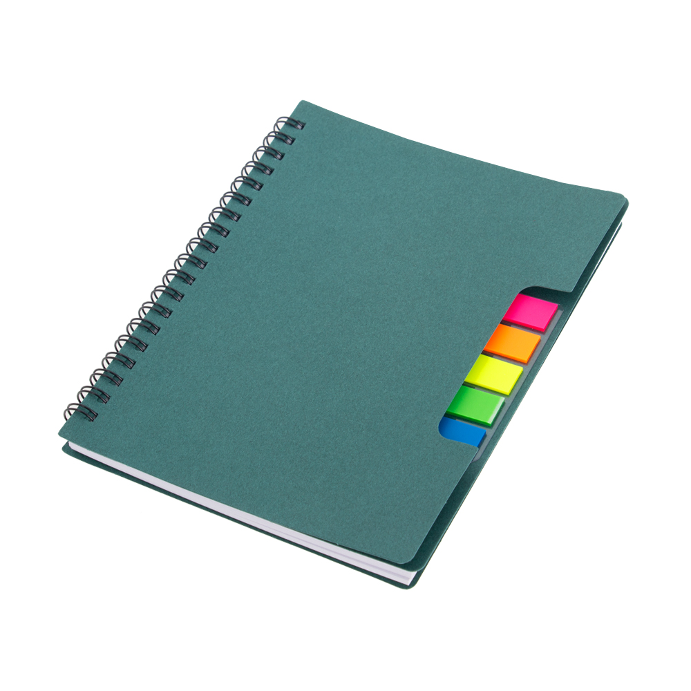 Green Notebook With Pen & Sticky Note NB511510GRN