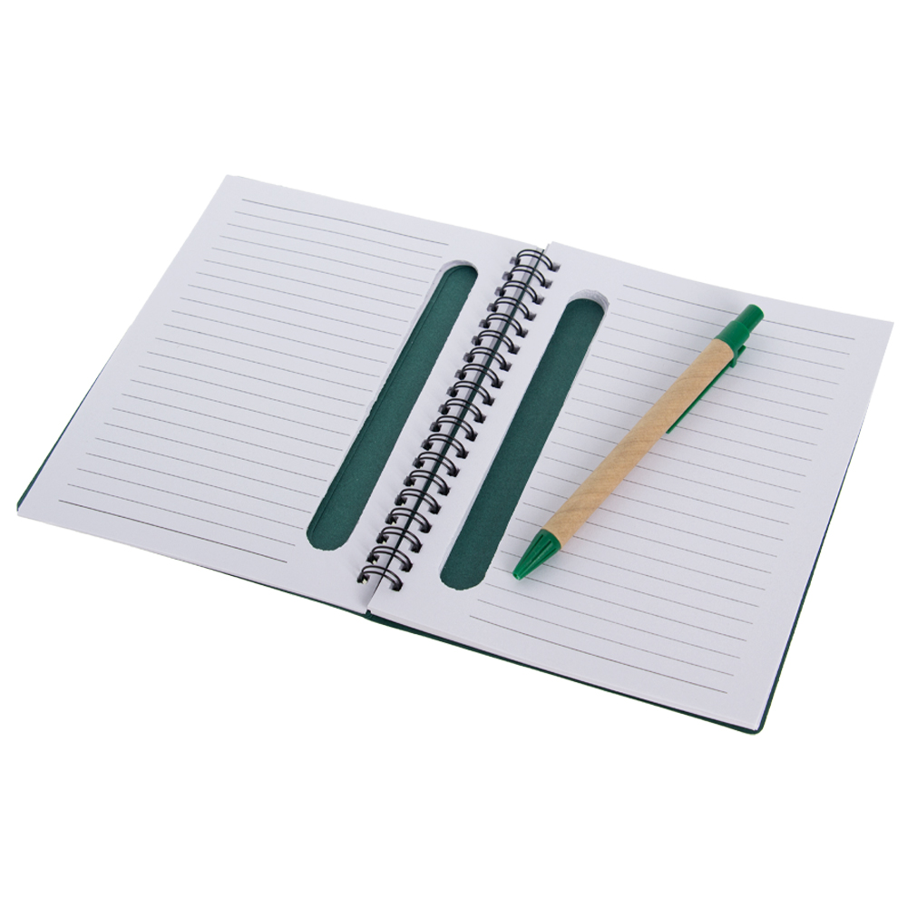 Green Notebook With Pen & Sticky Note NB511510GRN