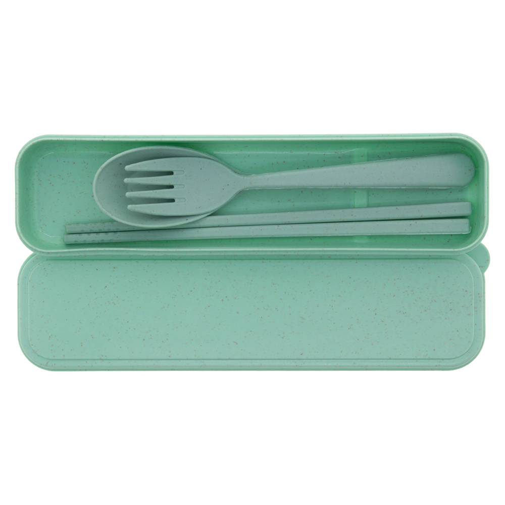 Green Organic Wheat Fiber Cutlery Set CS01013GRN