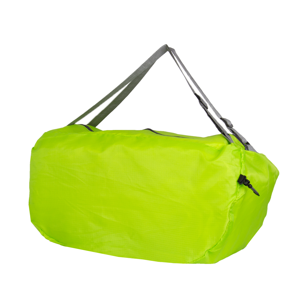 Green Polyester Foldable Bag With Pouch BS281711GRN