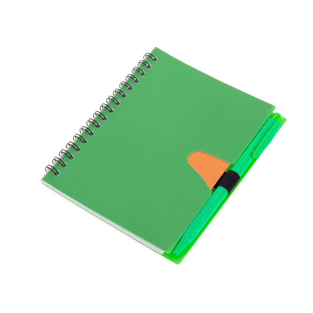 Green PU Notebook With Pen NB231816GRNII