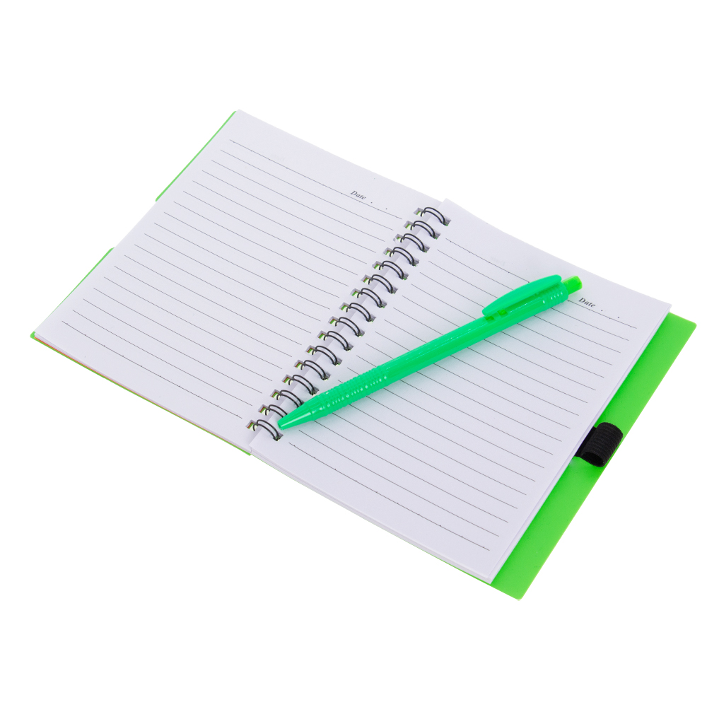 Green PU Notebook With Pen NB231816GRNII