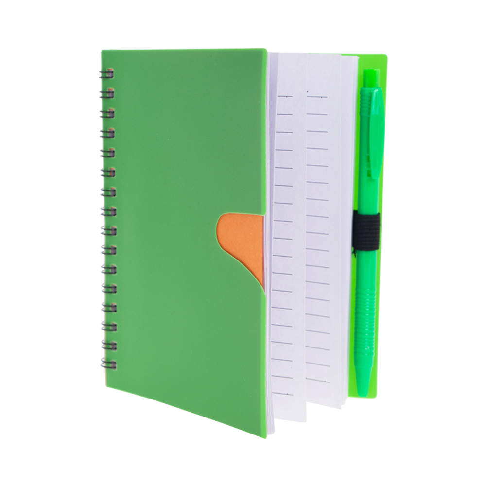 Green PU Notebook With Pen NB231816GRNII