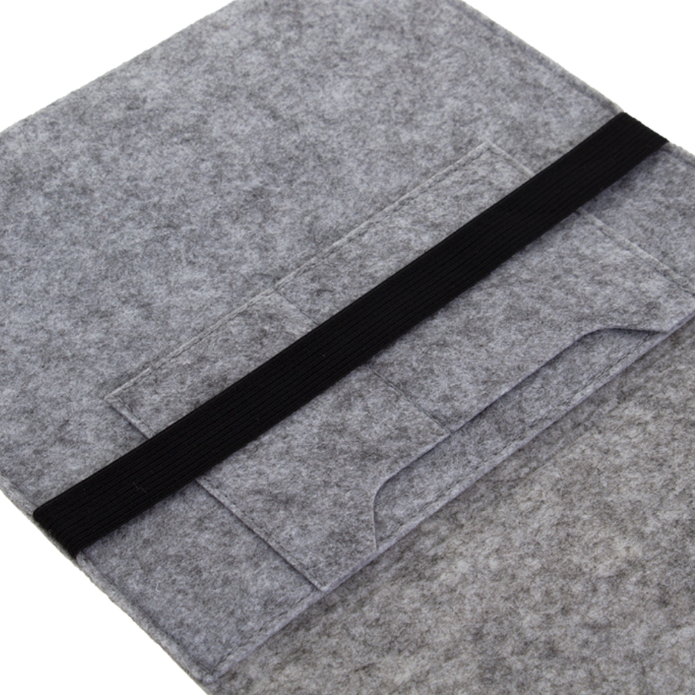 Grey Felt Folder With Elastic Band SF51414GRY
