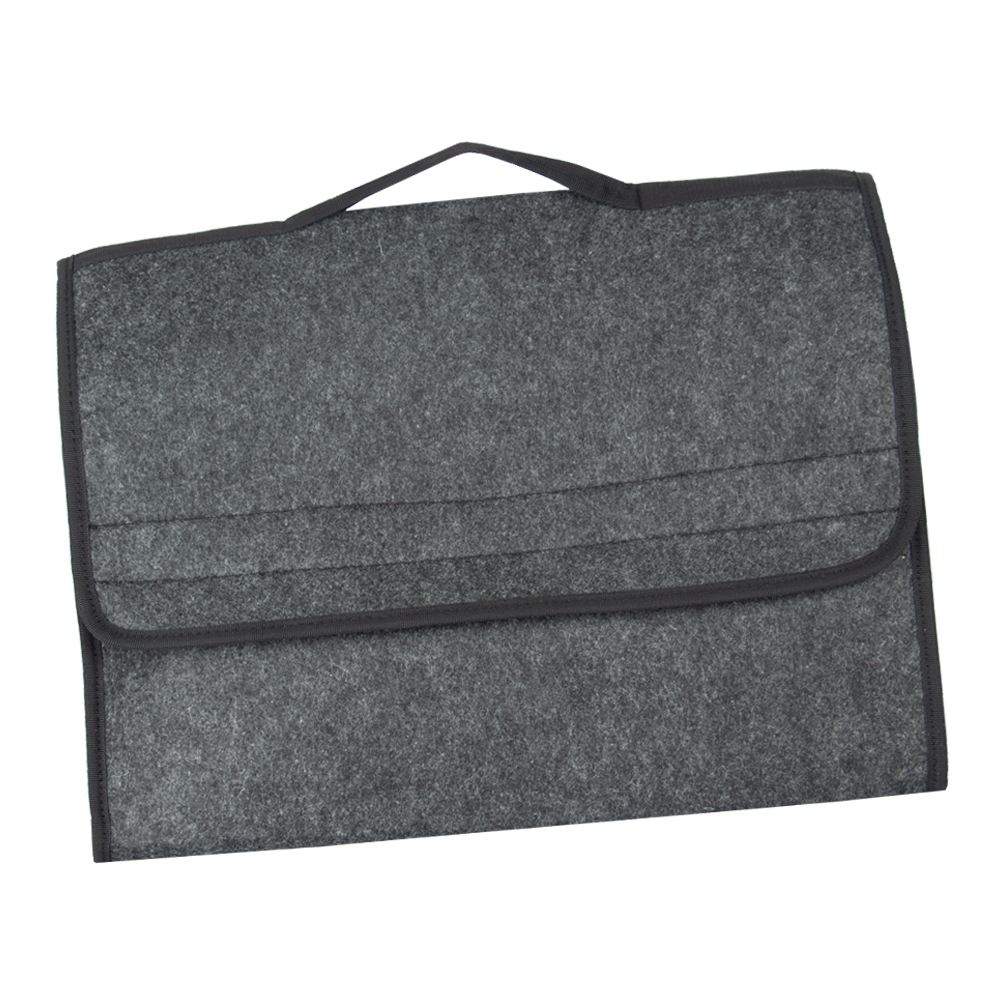 Grey Felt Multipurpose Bag With Black Piping MP01416GRY