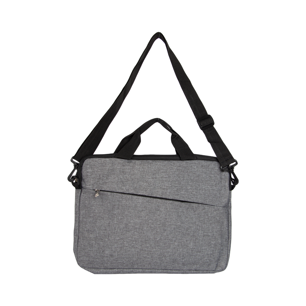 Grey Polyester Laptop / Document Bag With 2 Storage Compartments BD161116GRYII