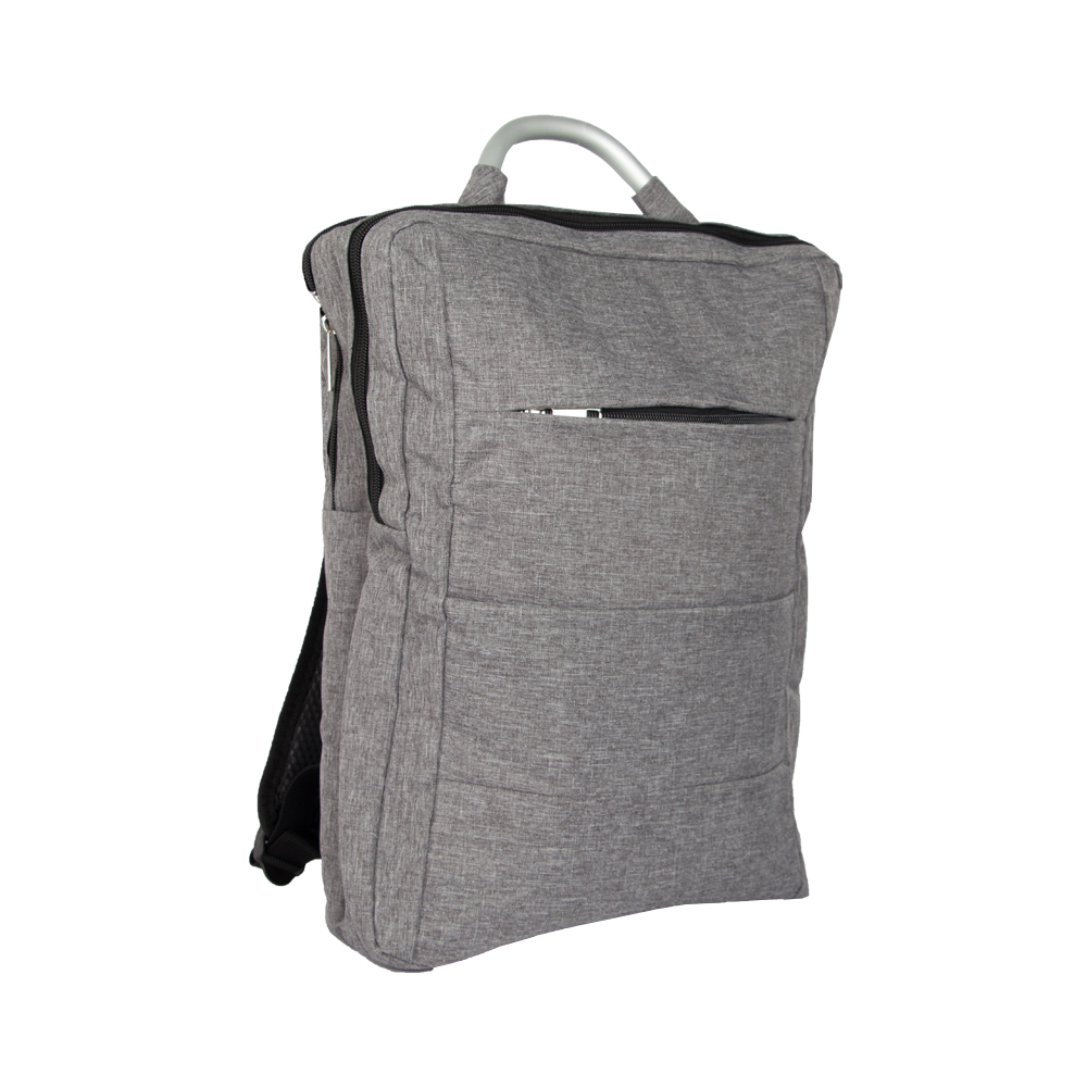 Grey Polyester Laptop Backpack With 3 Compartments BL431417GRY
