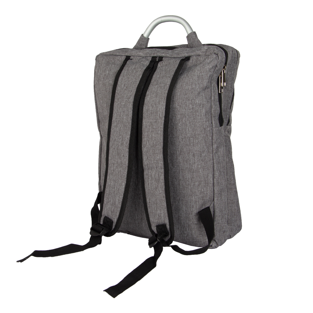 Grey Polyester Laptop Backpack With 3 Compartments BL431417GRY