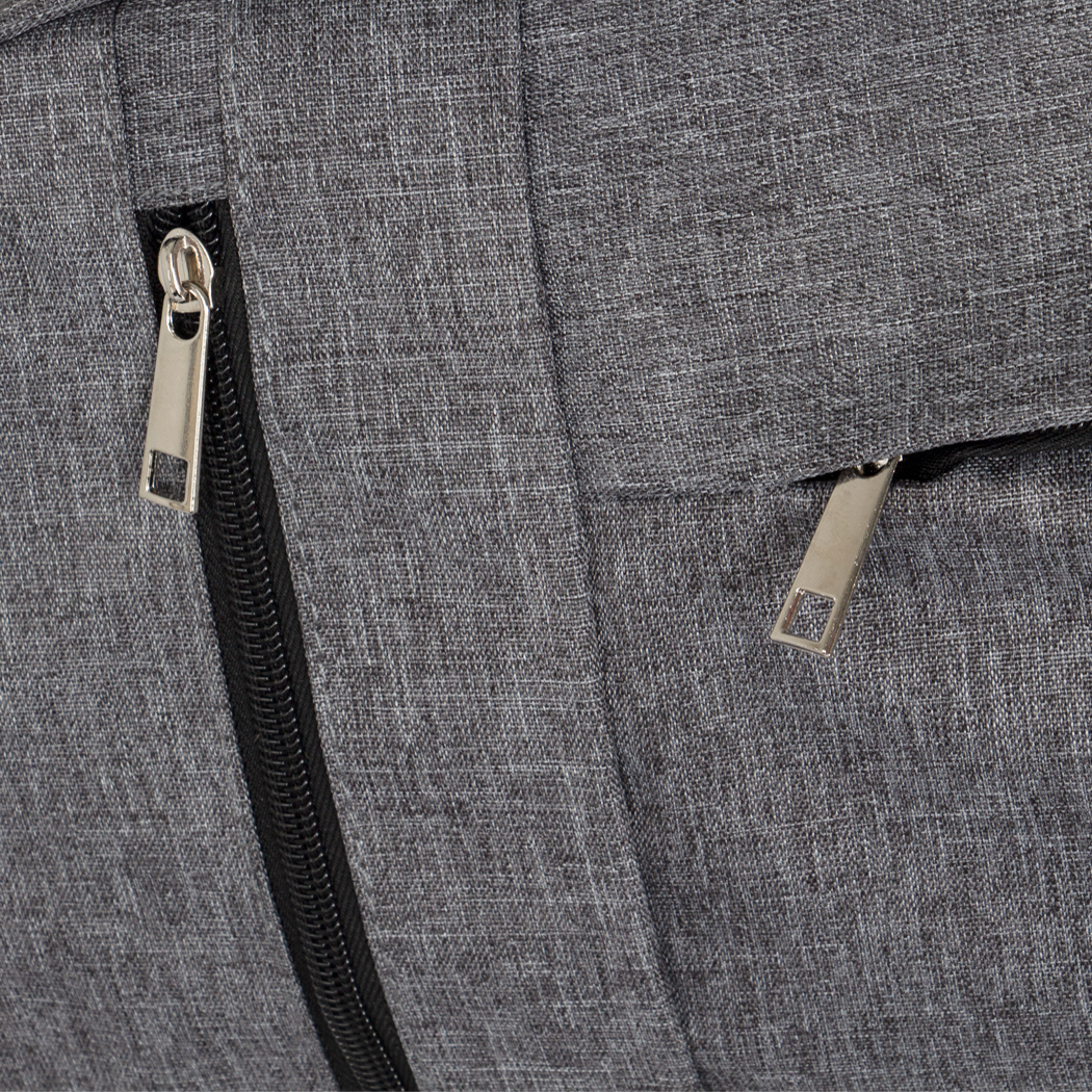 Grey Polyester Sporty Travelling With 3 Storage Compartments BT31217GRYIII
