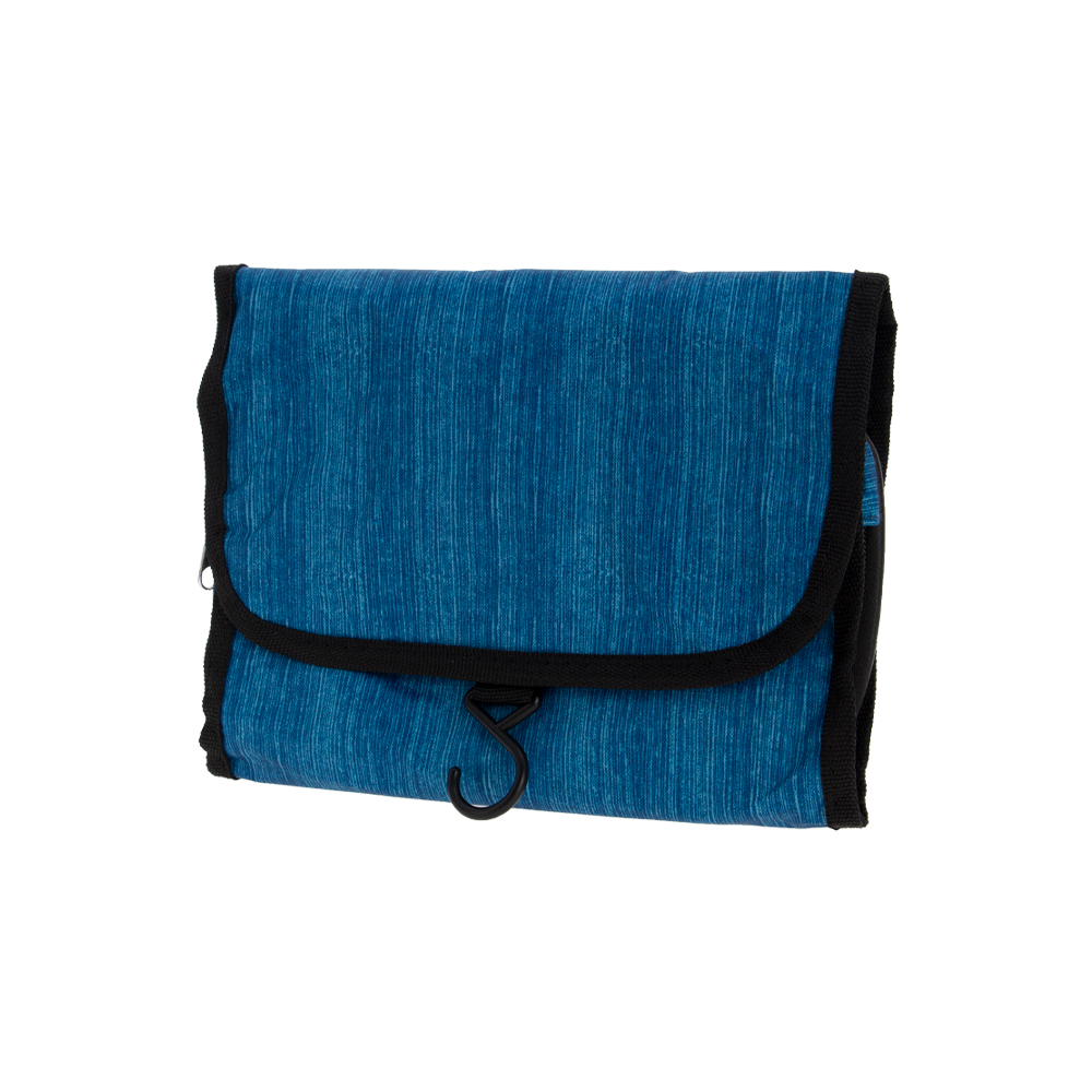 Light Blue Polyester Toiletries Bag With 3 Compartments BTL261118L.BL