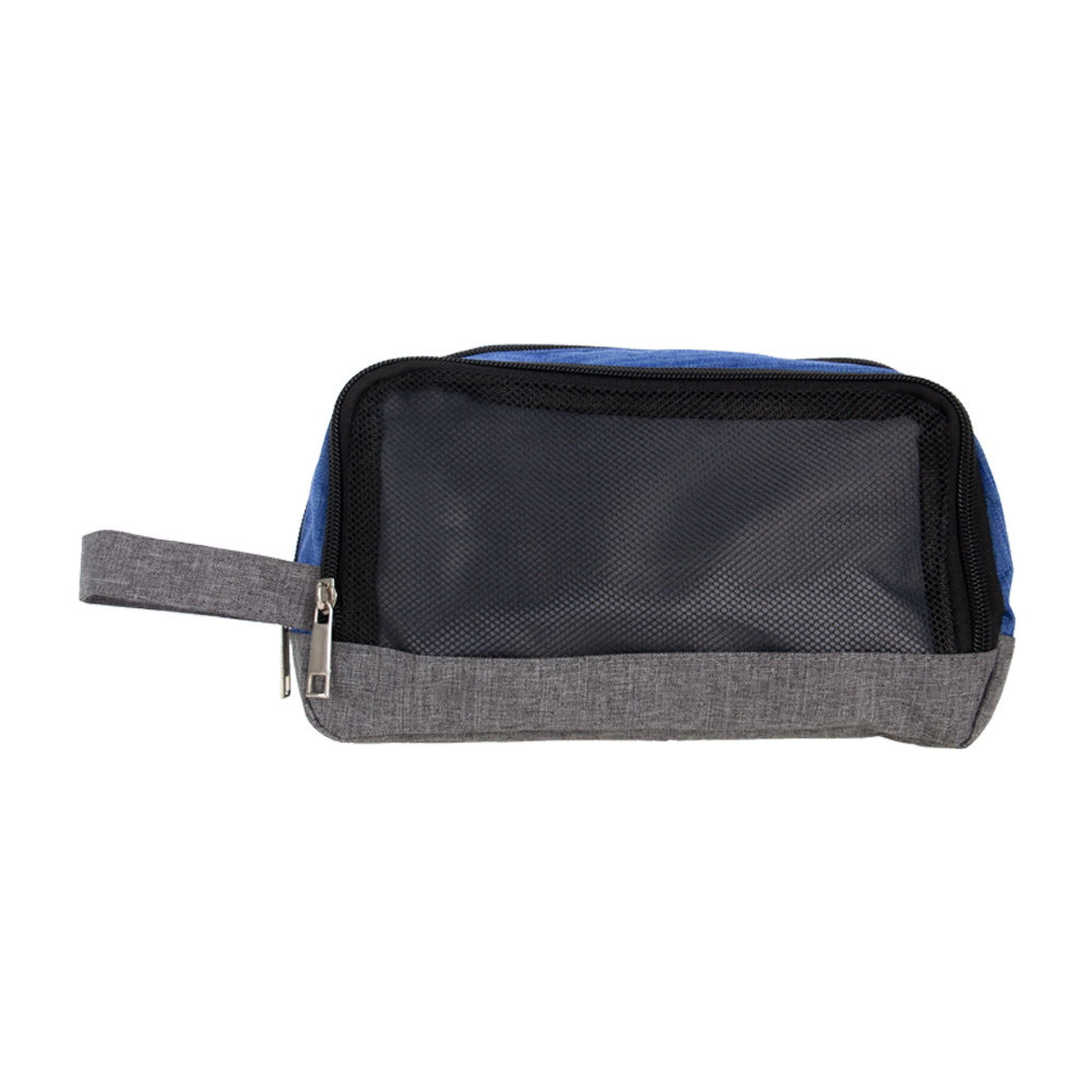 Light Blue Polyester Toiletries Bag With 3 Compartments BTL361410L.BLII