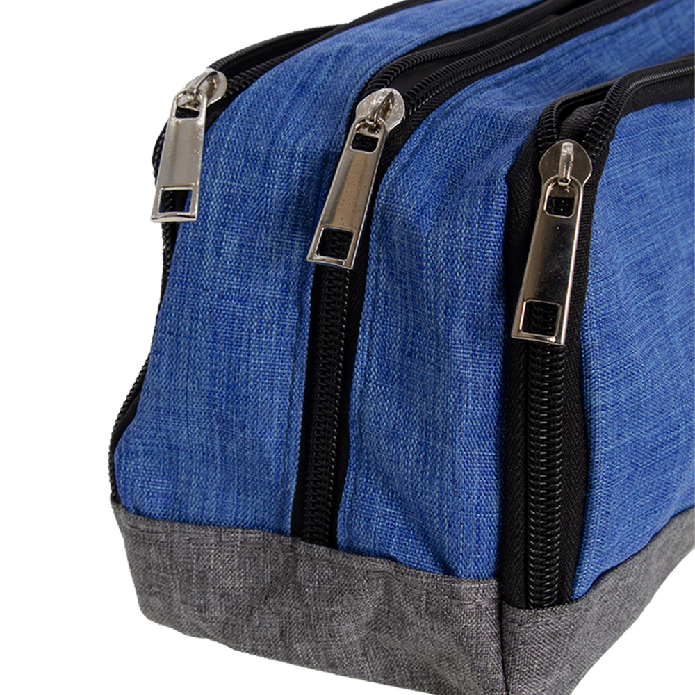 Light Blue Polyester Toiletries Bag With 3 Compartments BTL361410L.BLII