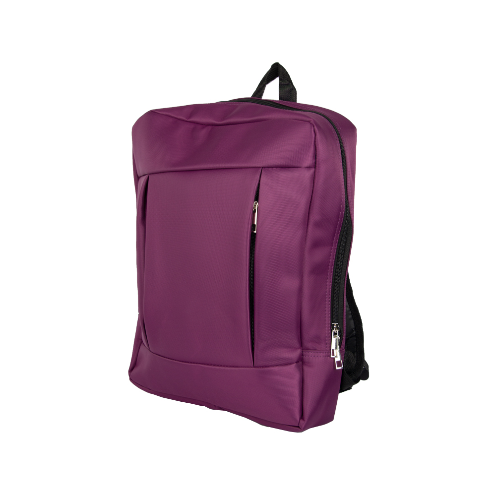 Maroon Nylon Laptop Backpack With 2 Storage Compartments BL161513MRNII