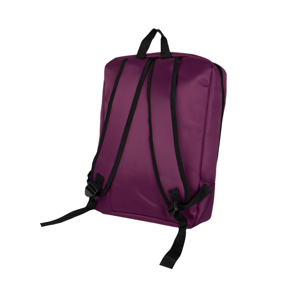 Maroon Nylon Laptop Backpack With 2 Storage Compartments BL161513MRNII
