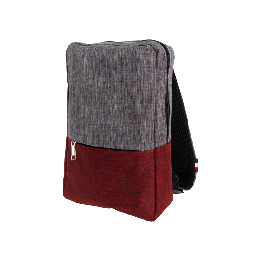 Maroon Rectangular Knapsack With 2 Storage Compartments BB241013RD