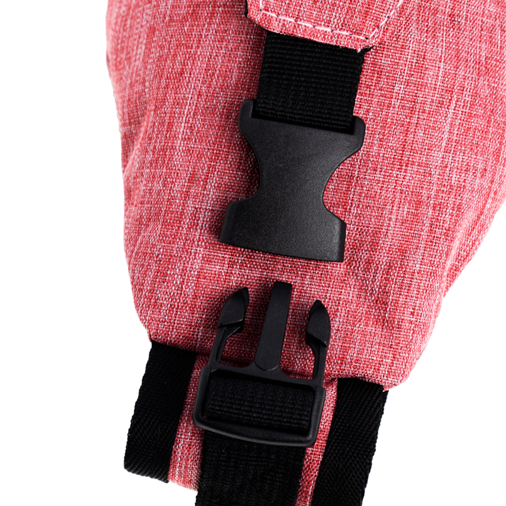 Red Triangle Knapsack With 2 Compartments & Safety Buckle BB241010RD