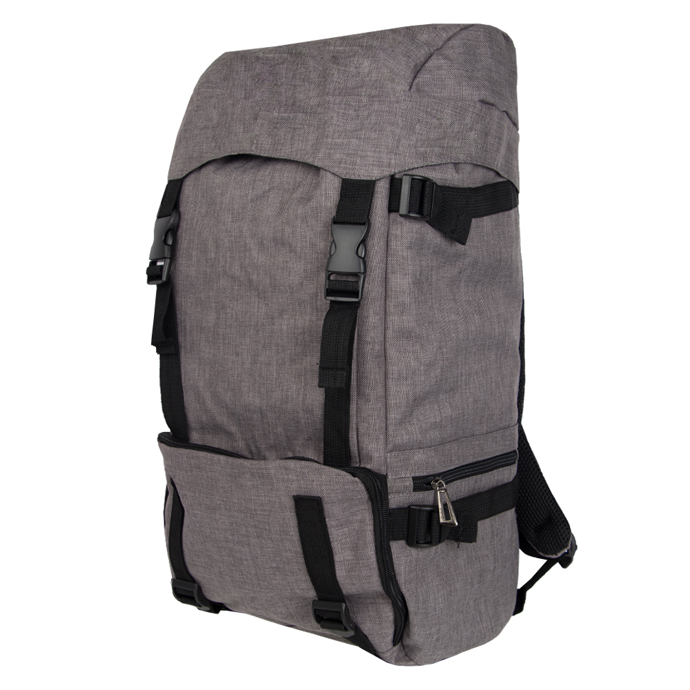 MOZA Grey High Density Polyester Hiking Laptop Back Pack BP11719GRY