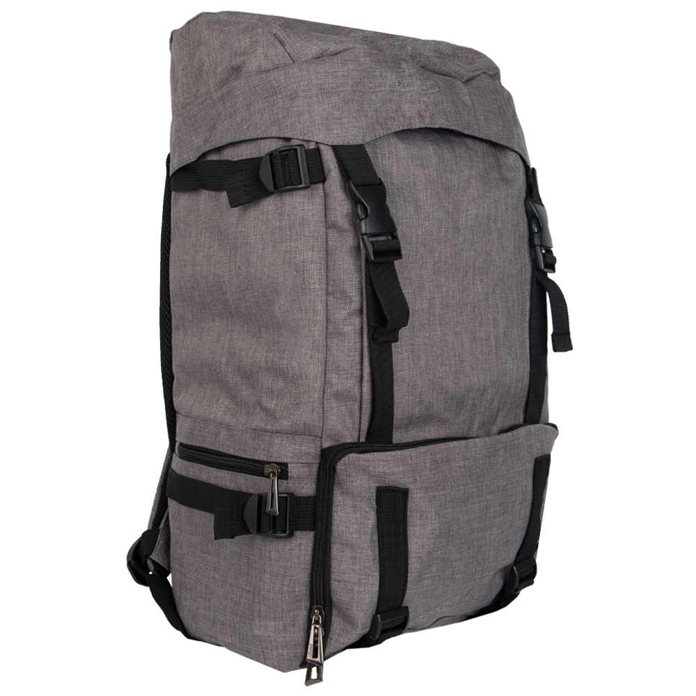 MOZA Grey High Density Polyester Hiking Laptop Back Pack BP11719GRY