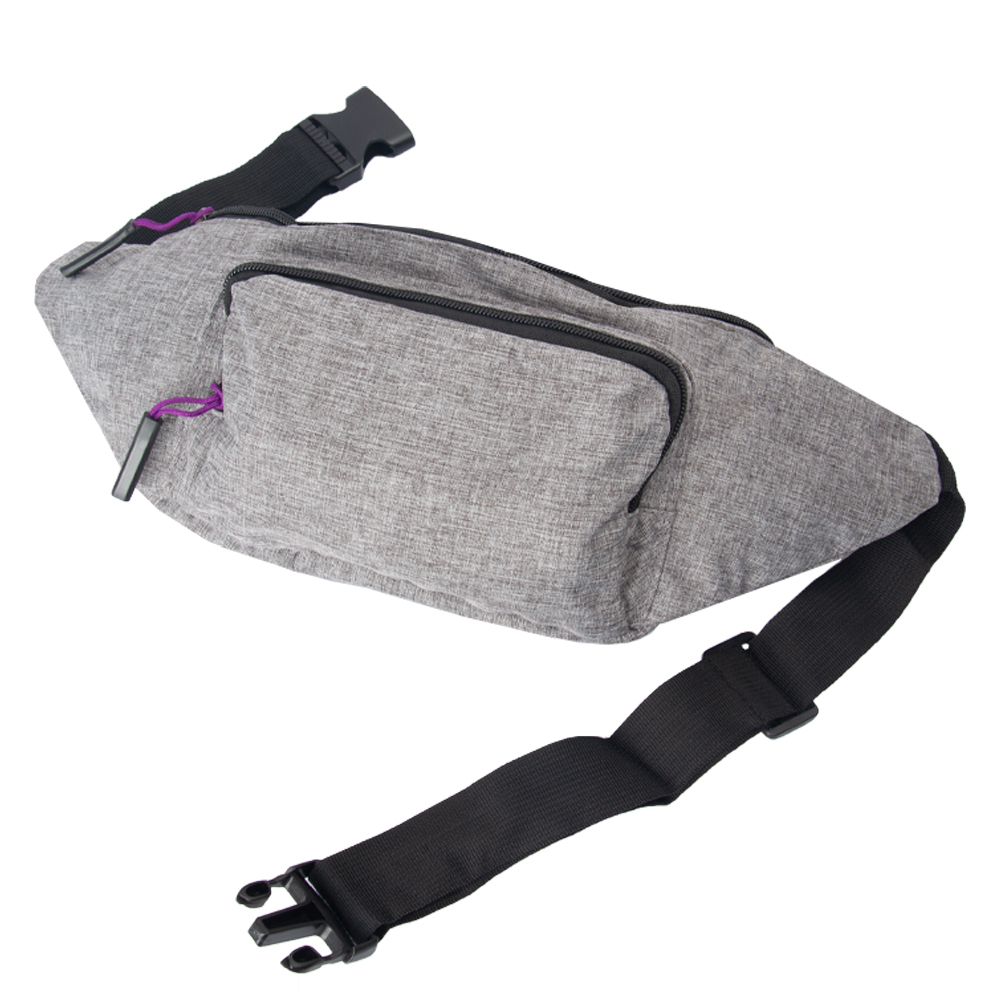 MOZA Grey Polyester Waist Pouch MP01911GRY