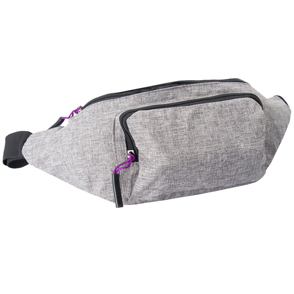 MOZA Grey Polyester Waist Pouch MP01911GRY