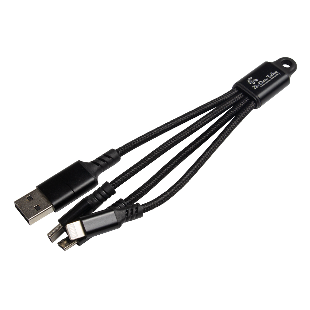 Multicable USB A + USB C Input 2.1A Fast Charging Cable CS1313A