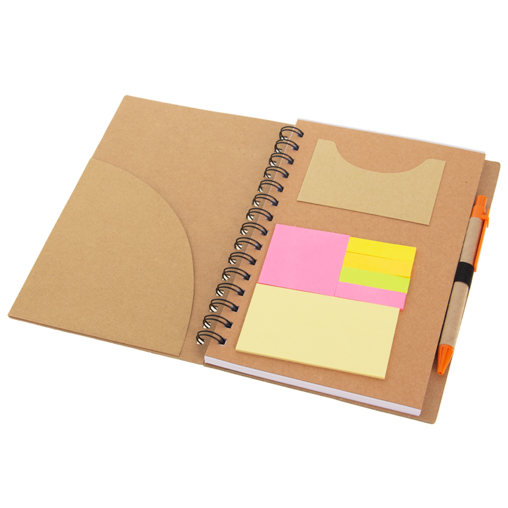 Orange Notebook With Pen & Post It Note NB511511ORN