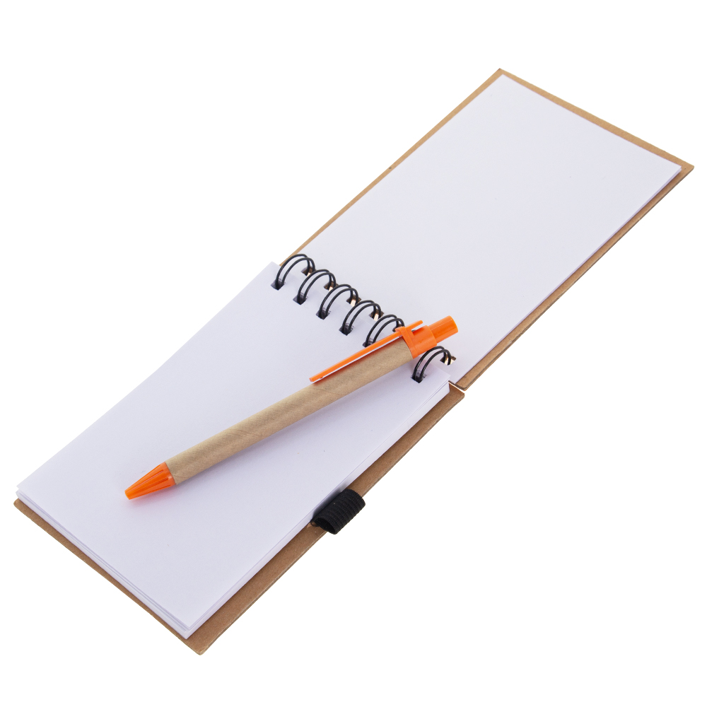 Orange Notebook With Pen NB451919ORNII