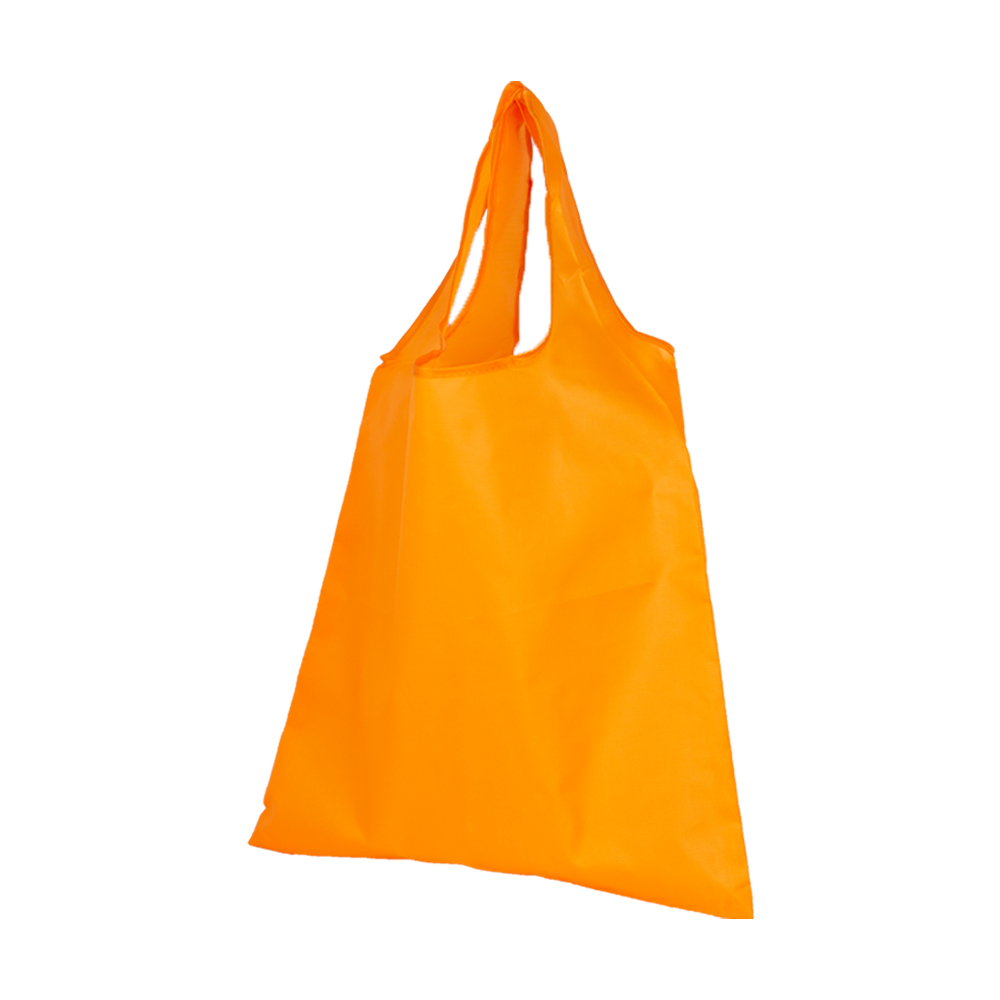 Orange Nylon Foldable Bag With Pouch BS281710ORN