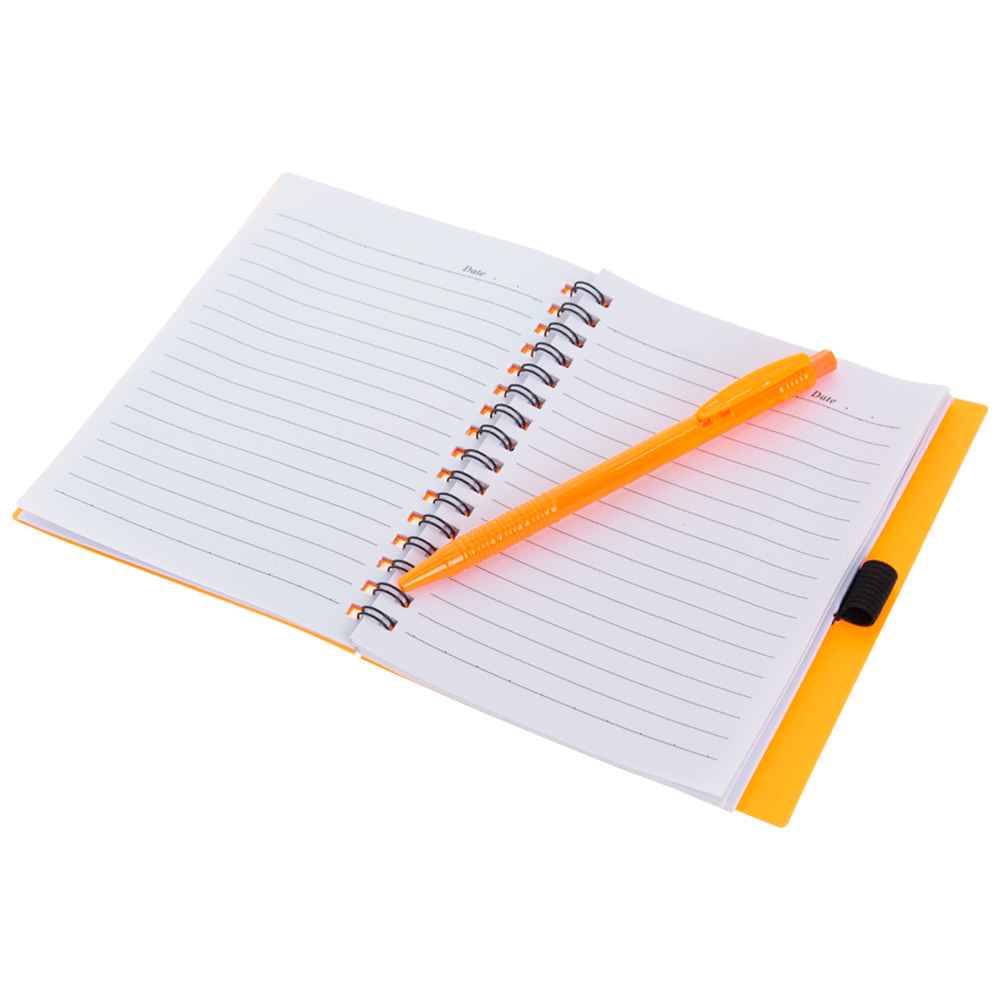 Orange PU Notebook With Pen NB231816ORNII