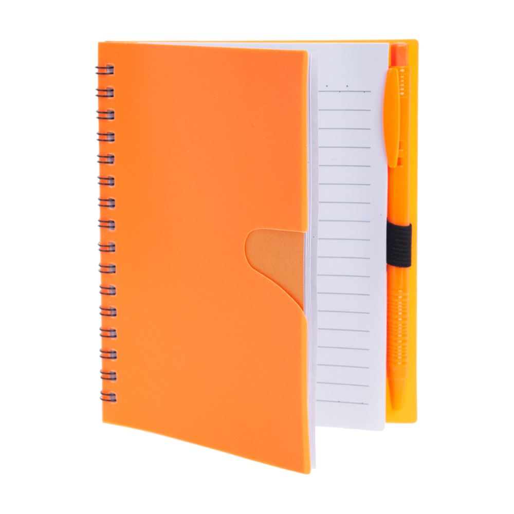 Orange PU Notebook With Pen NB231816ORNII