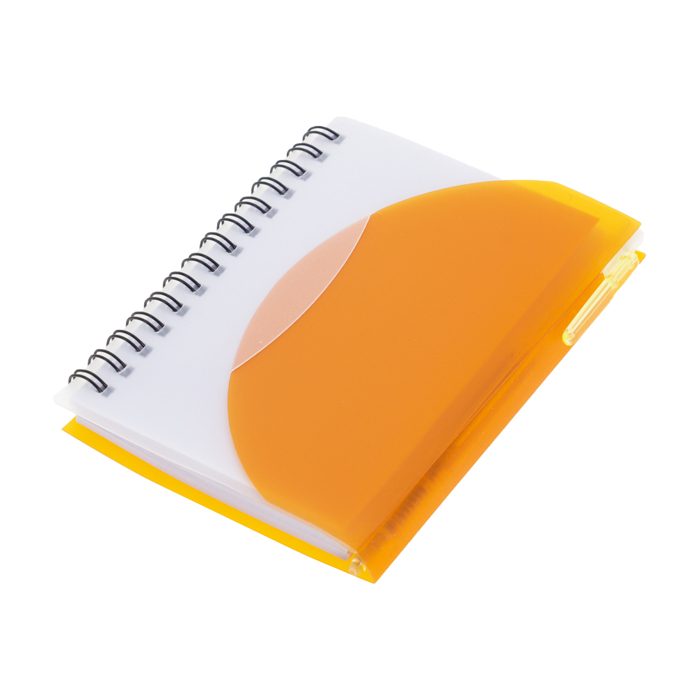 Orange PVC Notebook With Pen NB181017ORN