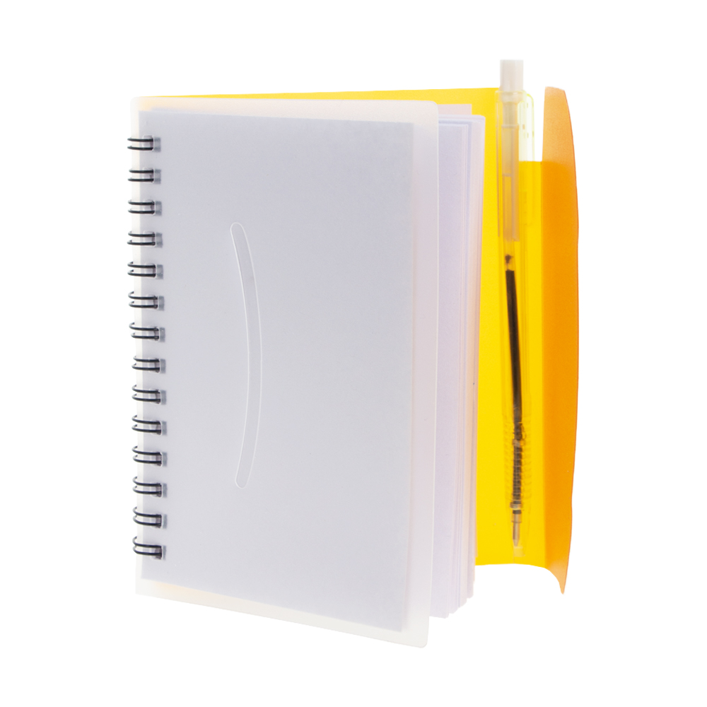 Orange PVC Notebook With Pen NB181017ORN