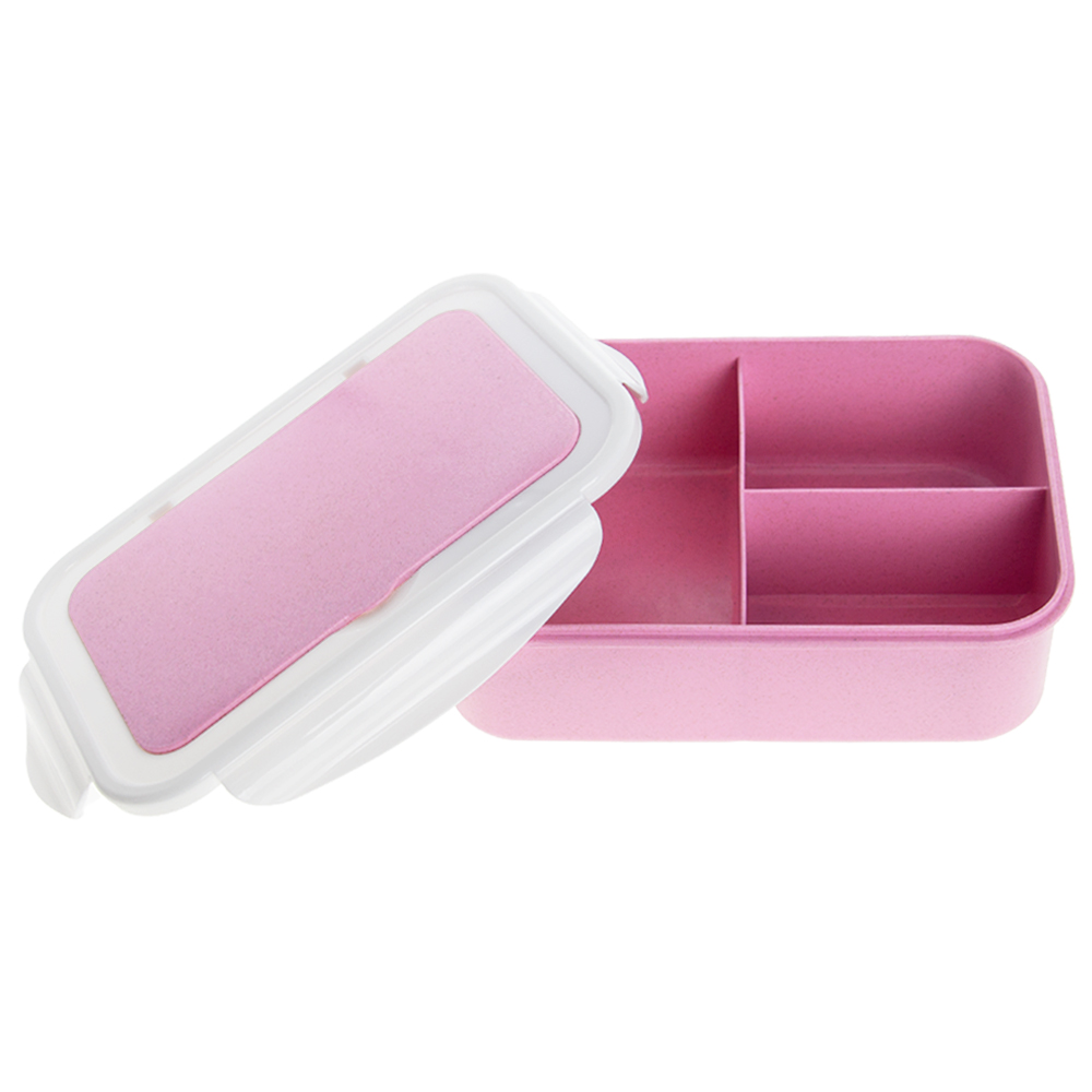 Pink Eco Lunch Box With Fork & Spoon LB311718PKII