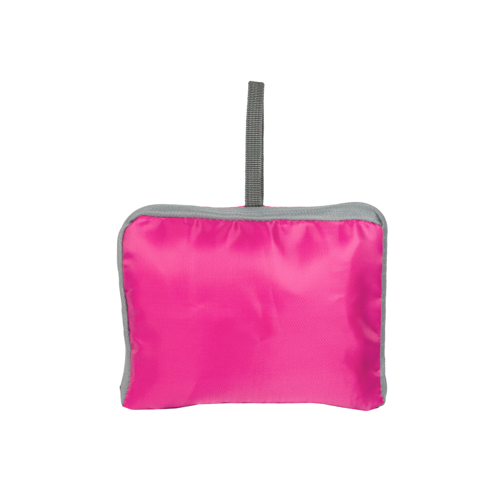 Pink Nylon Foldable Travelling Bag With 2 Storage Compartments BT311119PKII