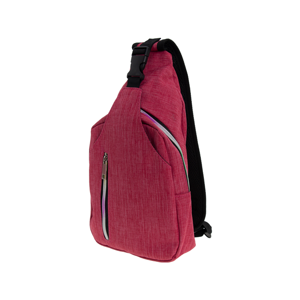 Pink Triangle Knapsack With 2 Storage Compartments & Safety Buckle BB241010PK