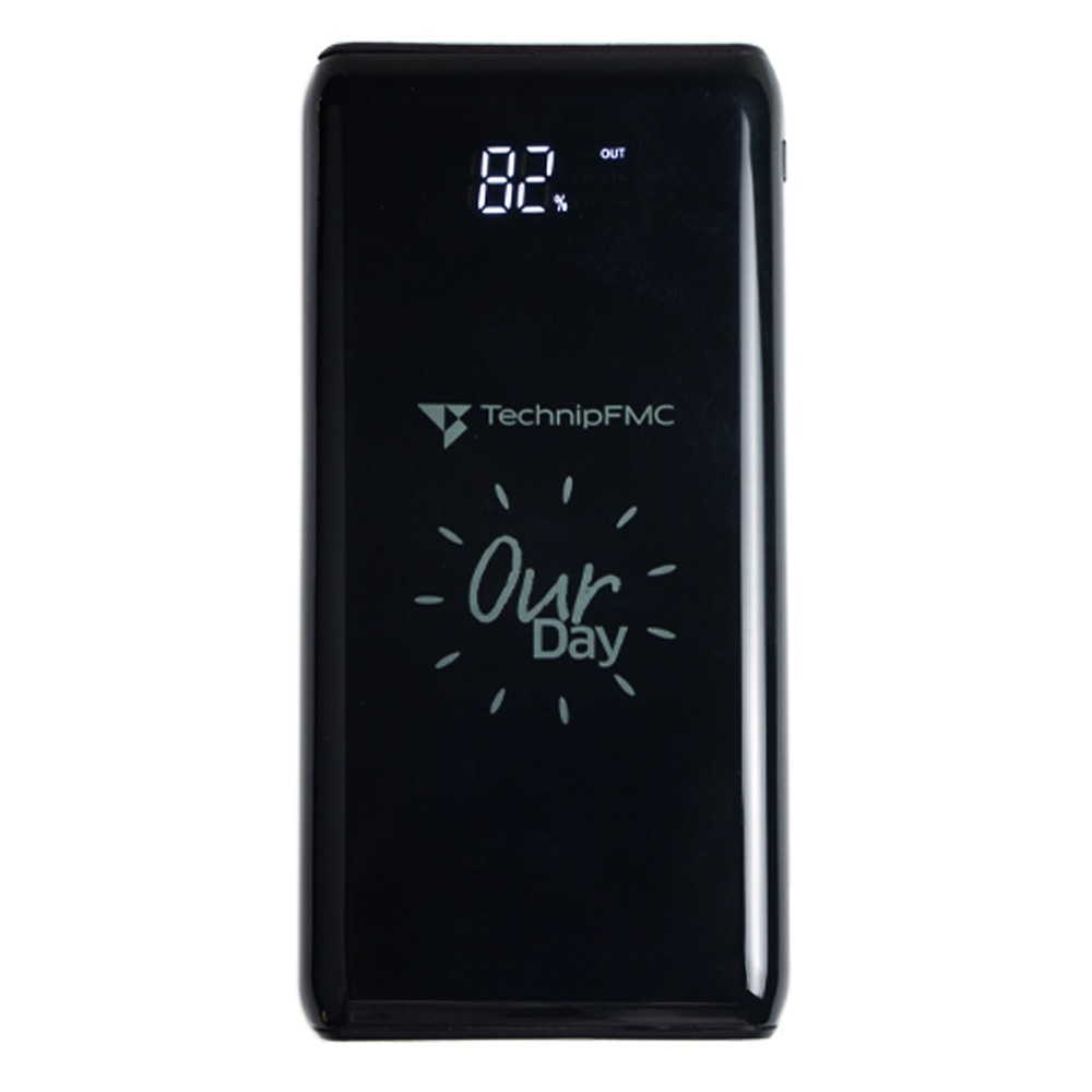 Powerglow 10000mAh Powerbank With Dual USB Output & Luminous Light Up Logo F81018